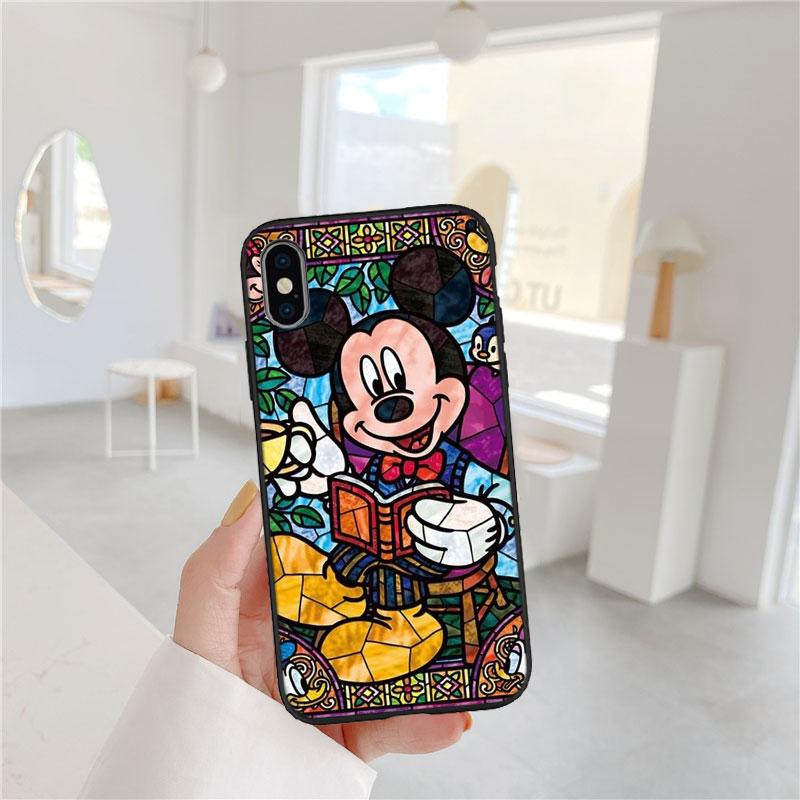 CJ77 Чехол для телефона Микки и Минни Маус Soft Shell для iPhone 16 15 14 13 12 Pro Max Plus Mini