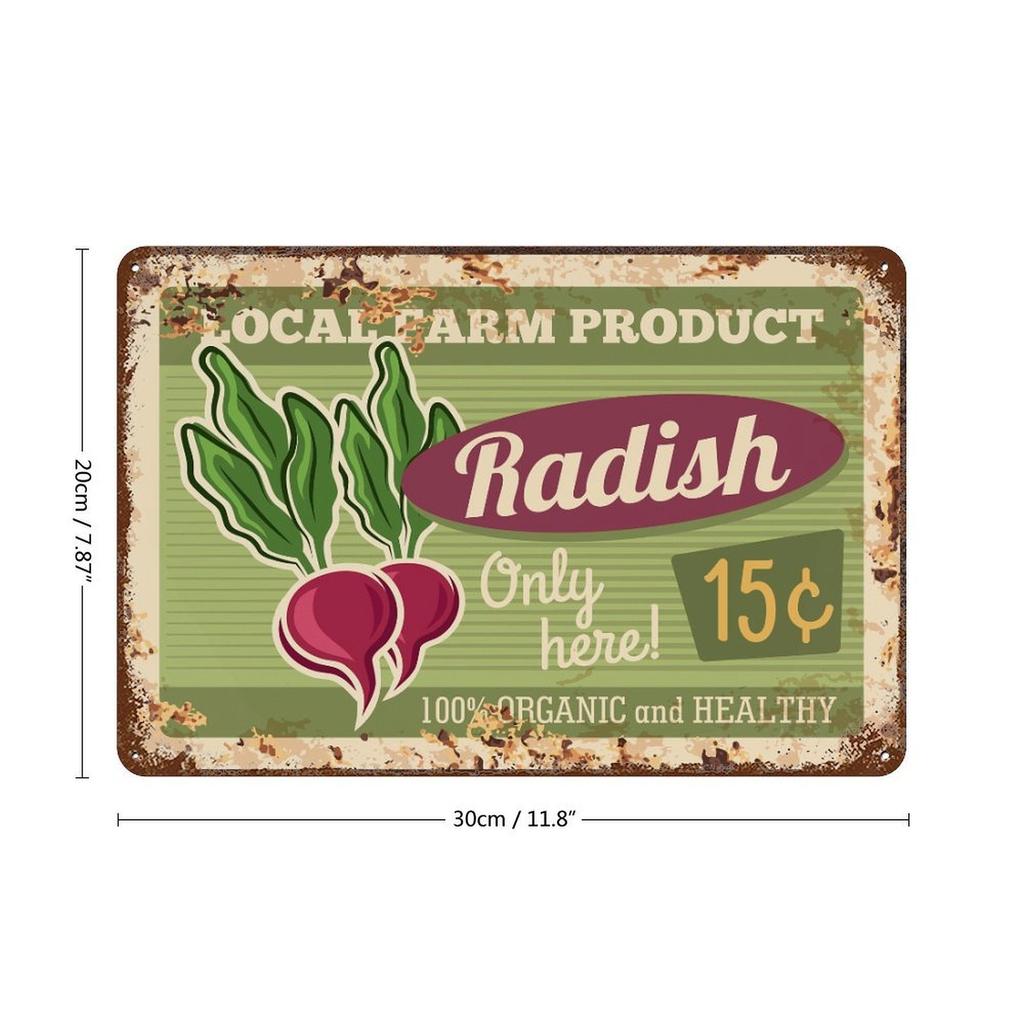 1 Pack rustic retro metal wall signage, worn-out aged look, iron plate display for bar pub café kitchen bedroom hallway or home living space