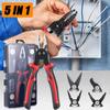 Multifunctional Pliers 5-in-1 Replaceable Pliers Set Wire Stripping Pliers Wire Cutting Needle Nosed Pliers Electricians Tools