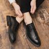 FashionMan Formal Shoes Men Leather Oxford Shoes For Men Italian Brogue Gents Dress Footwear Autumn Winter Men's Shoes Warm Comfortable