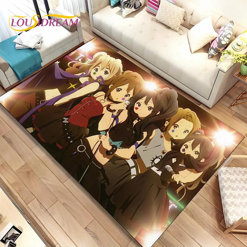 K-ON мультфильм милый ковер в стиле Лолиты Kawaii для девочек, ковер для гостиной, спальни, дивана, коврик для украшения, нескользящий напольный коврик 3D