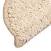 Step Mats 10 pcs. 56 x 17 x 3 cm Cream Semi Round