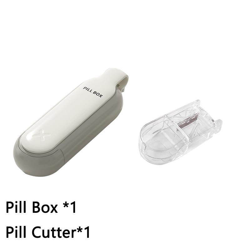 2 in 1 Portable Pill Storage Box 4 LayersEasy Pill Extractor Dustproof Container Storage Tablets Vitamins Small Medicine Box