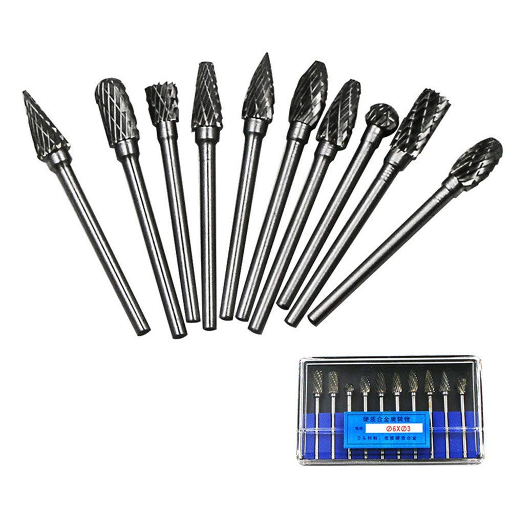 Головной электрический фрезерный станок из стали вольфрама 10 видов твердосплавного сверла, карбидный роторный напильник