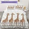 Watercolor Giraffe Pattern Bedding uilt Set uilt Cover Pillowcase Home Decoration Birthday Gift (1 * duvet cover + 2 * pillowcase without core)