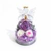 Preserved Rose Forever Flower in Glass Angel Figurines, Flowers for Delivery, Gifts for Mom Birthday Gifts for Women Mom Grandma Wife Friends