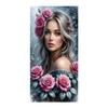 Diamond Mosaic Women and Flowers Large Size Diy Diamond Painting Full Drill Beautiful Lady Jewelry Cross Stitch Kits Wall Decor