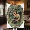 1pc Medieval ornate Baroque dragon blanket, al season lightweigh Poster blanket home office outdoor nap multifunc Poster blanketional blanket