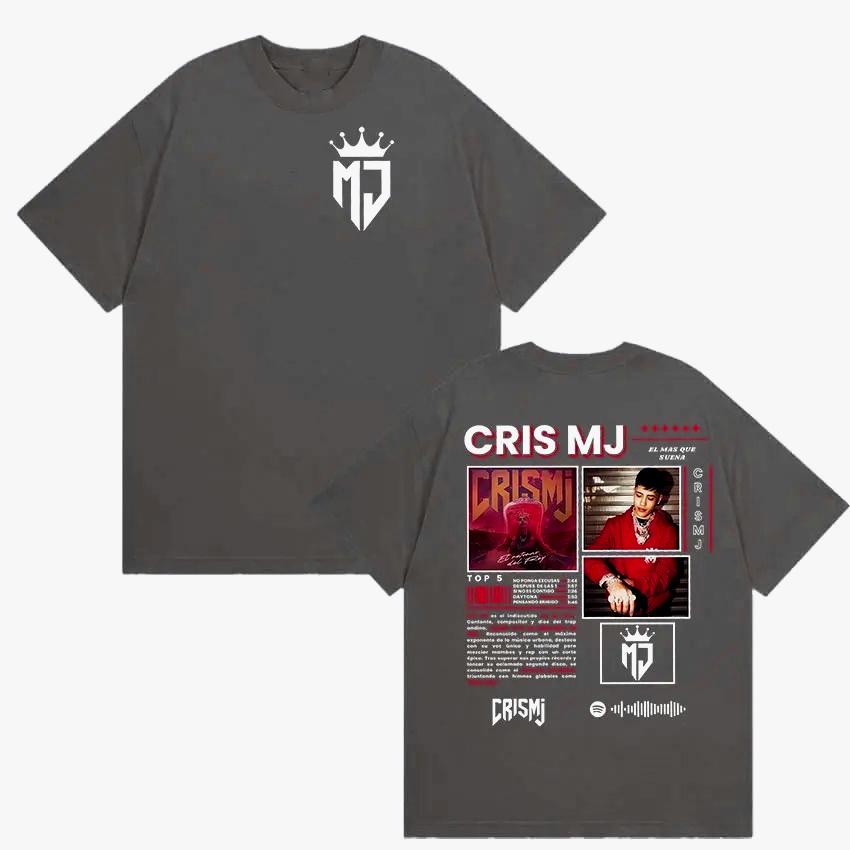 Rapper Cris Mj Album 2026 Graphic T Shirt Unisex Hip Hop Vintage Oversized T-shirts Summer High Quality Cotton T-shirt Streetwear
