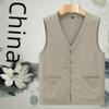 Men's Summer Lightweight Cotton Linen Tang Suit Vest