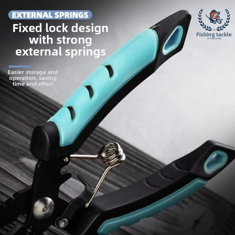 Straight Mouth Fish Control Pliers Stainless Steel Multi-functional Pliers Fishing Trip