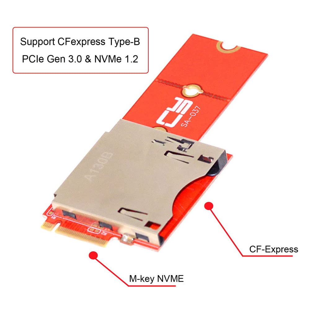 NFHK NVMe M.2 CFE Expansion Adapter Motherboard to CF Express M2 CFE Supports R5 Z6 Z7 Memory Cards M.2 M-Key Type-B