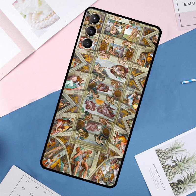 Художественный чехол Микеланджело для Samsung Galaxy S25 Ultra S24 S23 S22 S21 Ultra S9 S10 Plus S23 FE S25 FE Задняя крышка