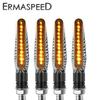 4PCS Motorcycle Blinkers LED Turn Signals Light Amber Flashing Indicator Motorbike Brake Light Black Red Blue Carbon