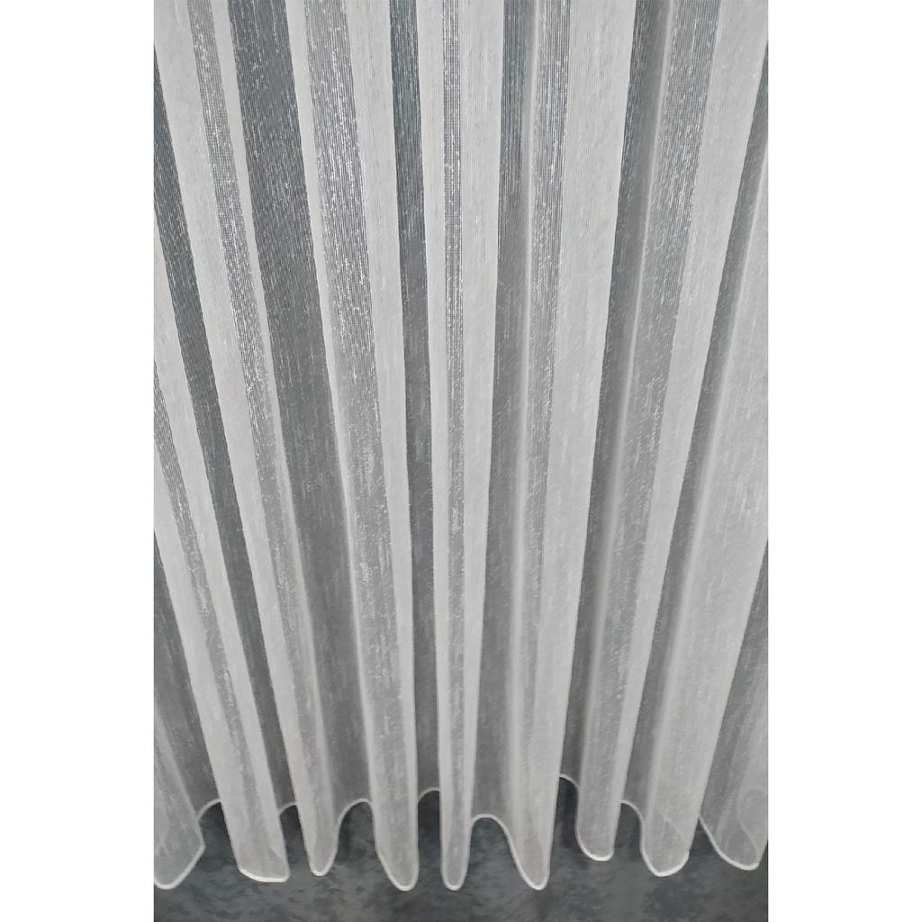 Honeycomb Top Slub Linen Patterned Ultra Draped Patterned Tulle Curtain 1 X 2 Sparse Pleated