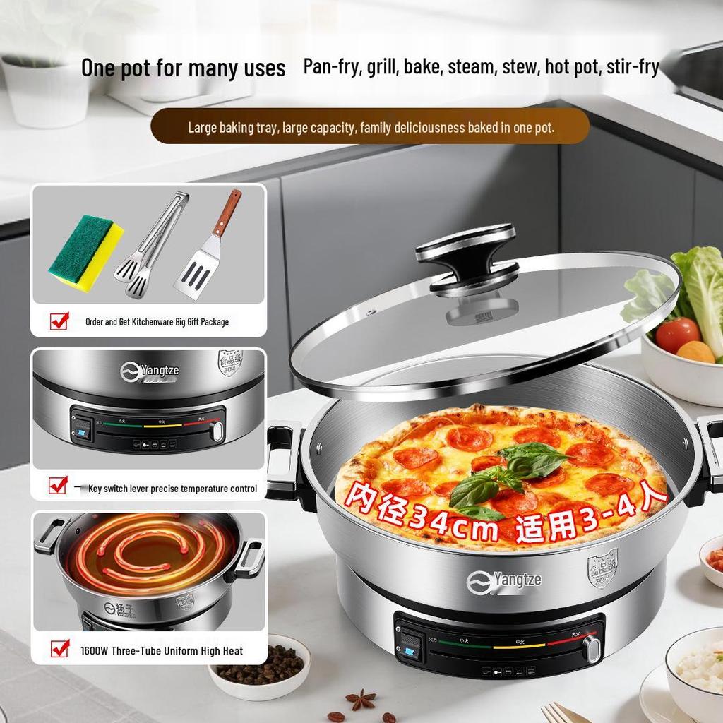 Yangzi Multi-Functional Stainless Steel Electric Griddle Pan