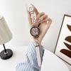 18mm Watch Band Leather with Bling Metal Slim Smartwatch Bracelet Strap for Huawei Watch GT 5 41mm GT4/ Venu 3S/ Forerunner 265S