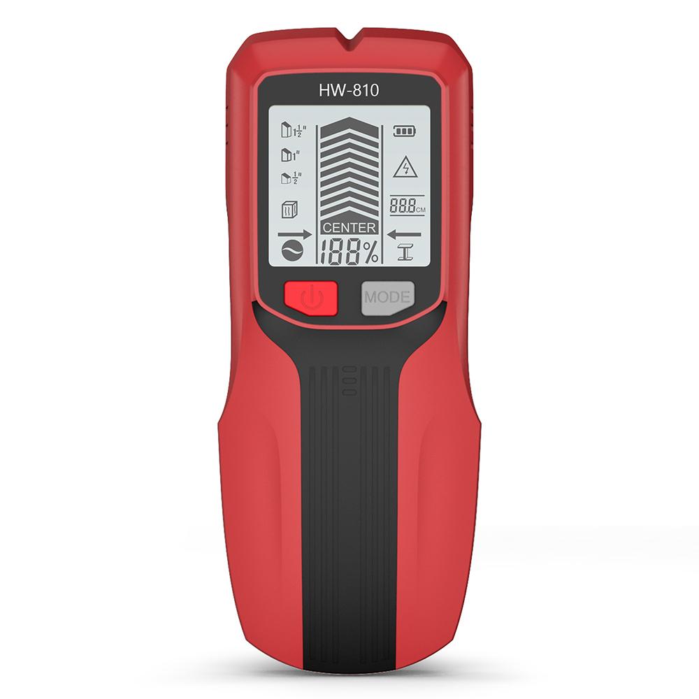 Металлоискатель 6 в 1 для стен, с подсветкой, искатель стоек, детектор кабелей под напряжением, металлоискатель, ЖК-дисплей, электронный сканер стен