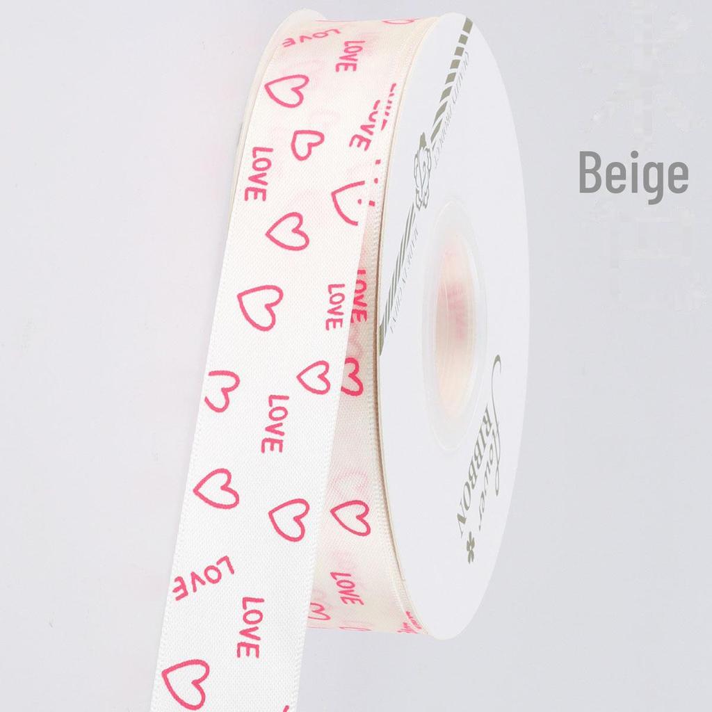 Women's Day Love Ribbon 2.5cm - Floral Packaging & Cake Tie