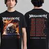 2026 Хлопковая футболка с логотипом Megadeth, унисекс, летняя, с коротким рукавом, роскошная, повседневная, винтажная мода, для Instagram и Y2K, модная футболка