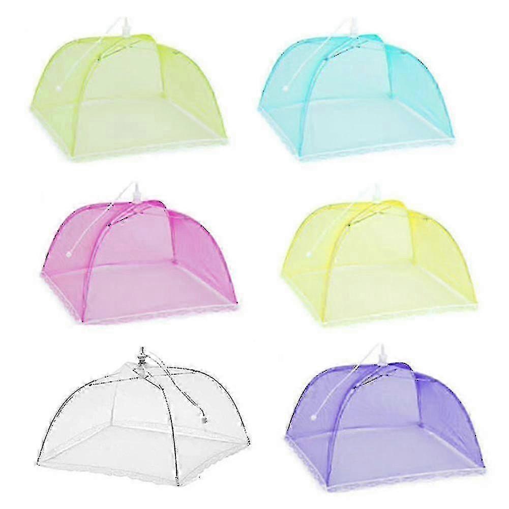 Mesh Screen Food Cover Tent Umbrella 6pcs Food Cover Net For Outdoors Screen Tents Party Bbq hwyC