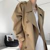 Женский хаки тренч средней длины 2025: Британский стиль, Формирующий талию, Повседневная элегантность.