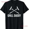 Grill Daddy Смешная футболка на День отца Grillfather Папа винтажная стильная унисекс мягкая удобная дизайнерская одежда мода