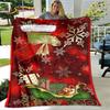 Merry Christmas New Year  Cartoon Blanket,Flannel Blanket Throw Blanket,Soft Warm Blanket for Living Room Bedroom Beds Sofa Gift