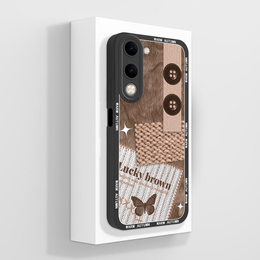 Для Vivo Y04 Y03 Y02 Y11 Y15 Y20 Чехол для телефона Милый мультяшный узор для девочек Гладкий жидкий силикон Противоударная защита Задние крышки Чехол для корпуса Vivo