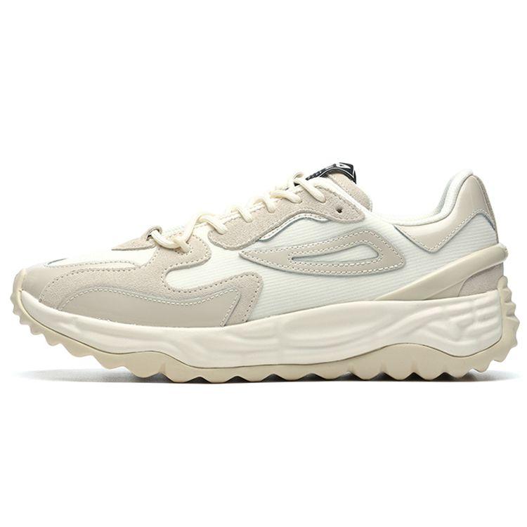 Fila Two-Layer Suede Two-Layer Cowhide Fabric Casual Versatile Low-Top Dad Shoes Men Sneakers Snow-White F12M144159FVI