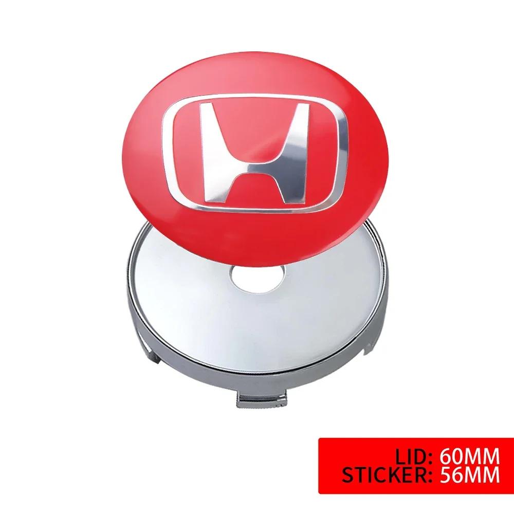 56/58/60/59mm for Honda Type R Type S VTEC DOHC Modulo Vezel Legend Si RR Insight Car Wheel Center Hub Caps Auto Accessories