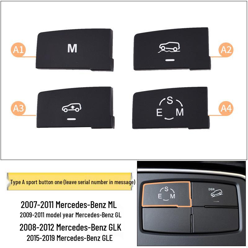 Mercedes ML/GL Class Center Console Sport Button Cover: GLE350 W166 Multifunction.