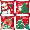 Christmas Themed Pillowcases Car Accessories Office Santa Claus Living Room Sofa Home Pillowcases