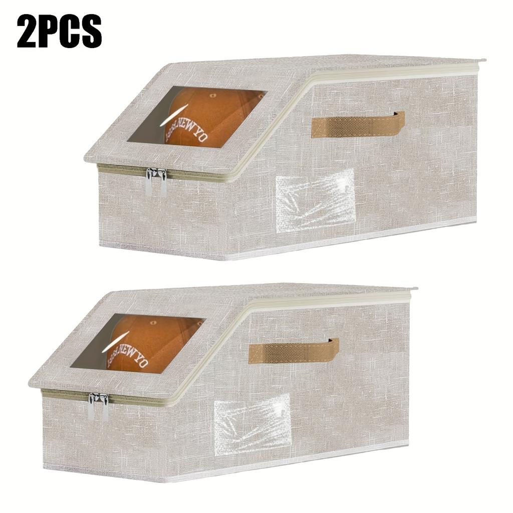 high quality1/2 New Stackable Baseball Cap Storage Box, Hat Organizer, Hat Box, Clothes Storage Box, Hat Rack, Large Capacity, Foldable, Hard