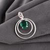 Green Emerald Gemstone Pendant Jewelry, Handmade Gorgeous Silver Pendant , 925 Sterling Silver Jewelry For Wedding Gift