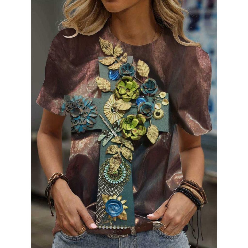 Новые футболки и футболки оверсайз с мультяшным принтом, свободные летние топы, мода 2025, футболки с коротким рукавом