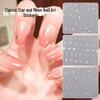 Gold & Silver Star and Moon Nail Art Stickers: Trendy Starburst Design