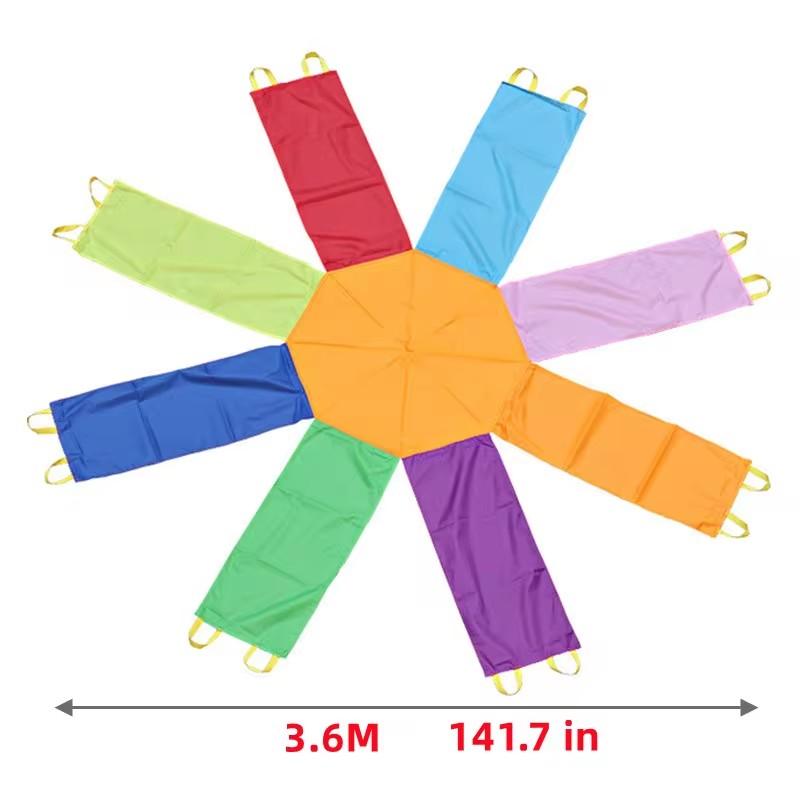Outdoor Play Toys For Kids Big Rainbow Parachute Physical Training Toy Sport Game Tents Plaything Umbrella Octagonal
