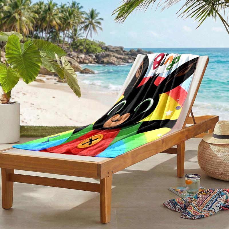 Bunny Fashion Beach Towel: Ideal for Summer Adventures Soft, absorbent and quick drying suitable for swimming and bathing