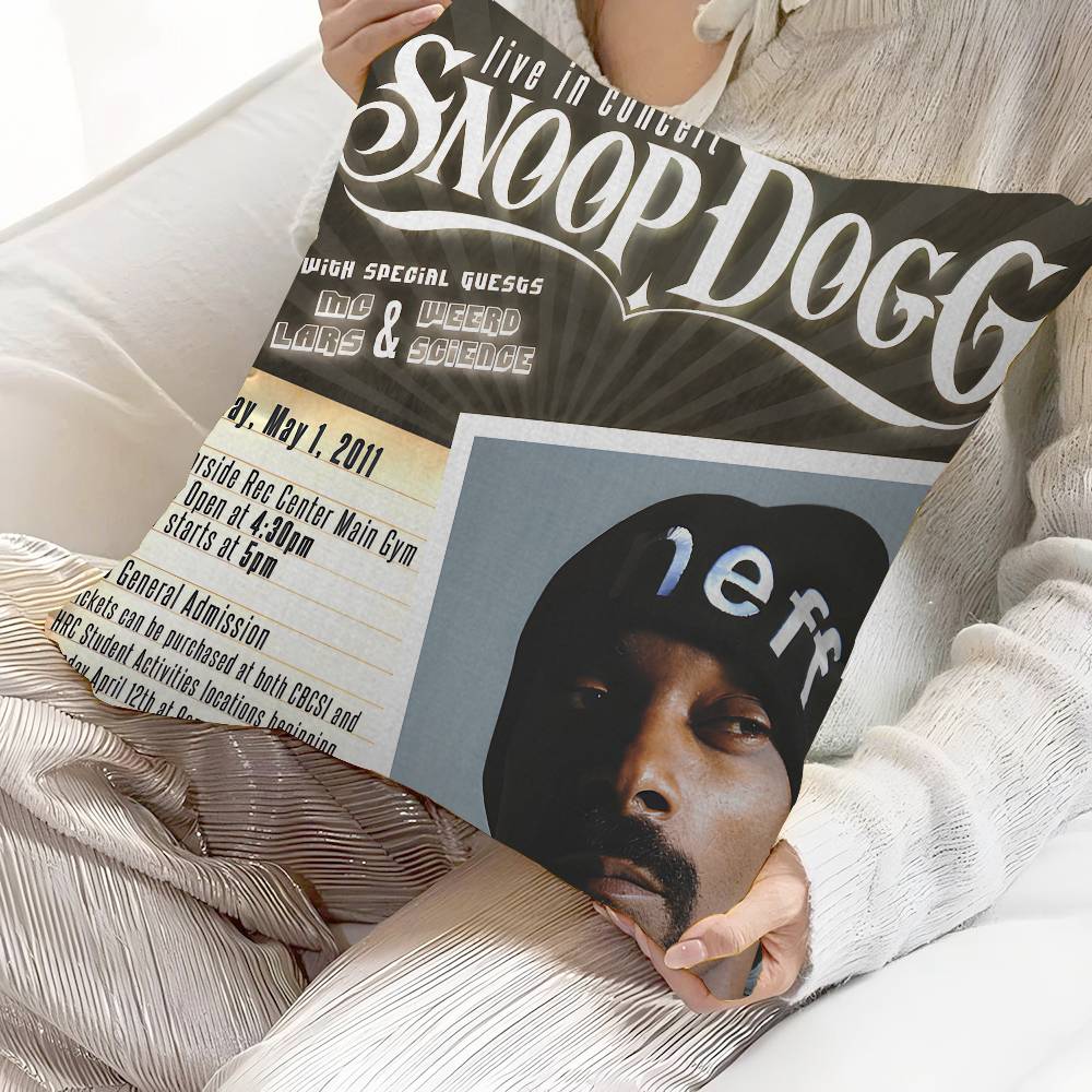 HipHop Rapper SSnoop DDogg Decorative Room Aesthetics Pillow Case Home Decor Bedroom Sofa Bed Couch Pillow Cover 45x45