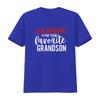 It s Official I m The Favorite Grandson Kids s Grandpa T Shirt vintage Washed Stretched Top For Everyday Wear Casual graphic