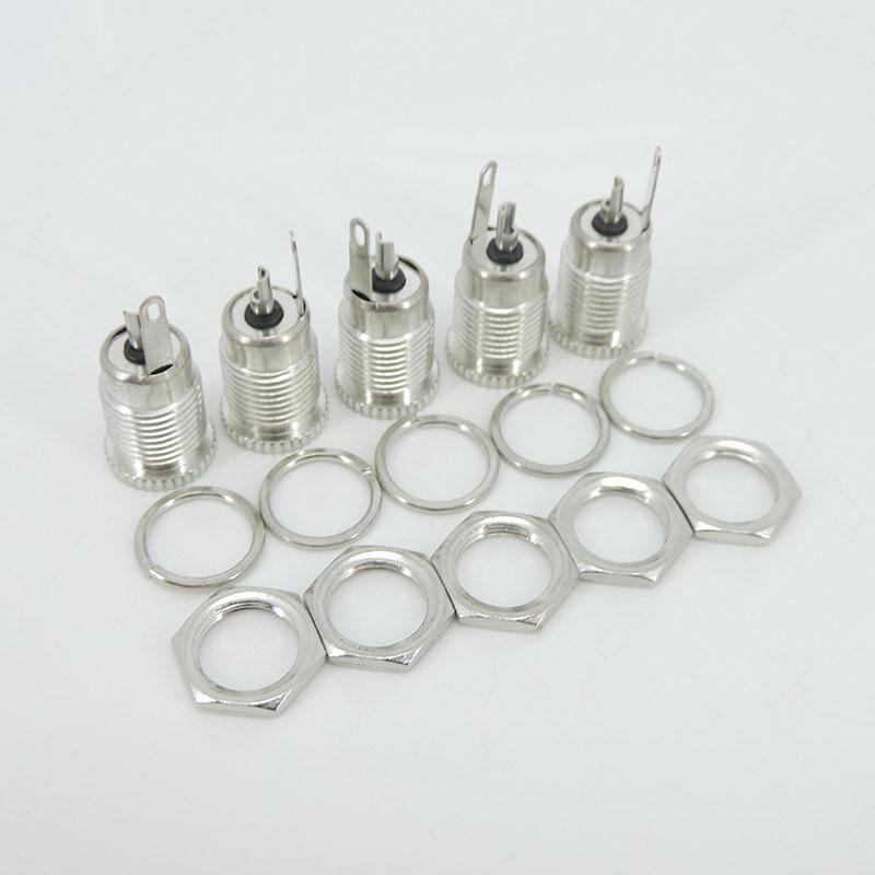 DC099 DC Power Jack Socket Female Panel Mount Connector Metal 5.5 mm x 2.1mm DC-099 Open Hole 11MM 5.5*2.1 5.5*2.5