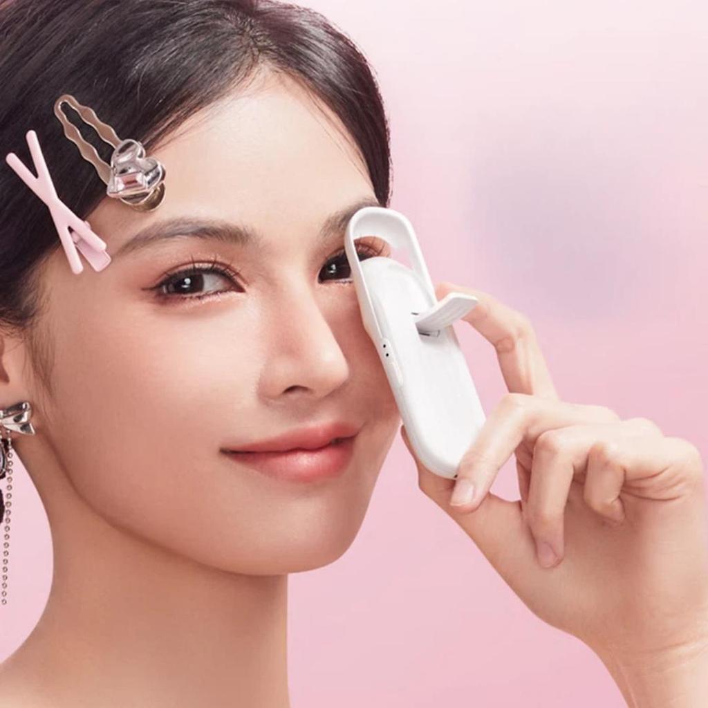 CENCI Electric Eyelash Curler, 4-Sec Automatic Heating Eyelash Curler, Heating Eyelash Shaping Tool, White, 1 Pack