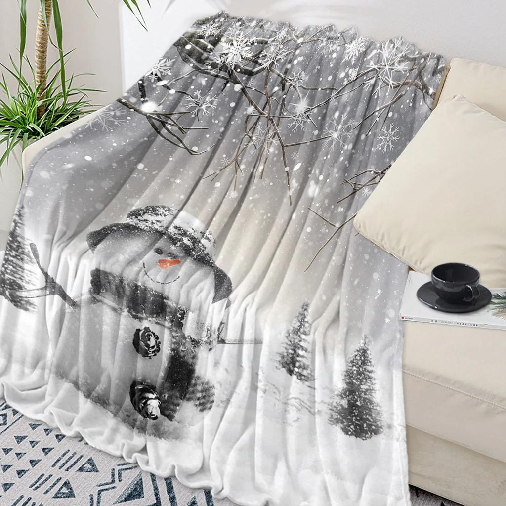 Cozy Christmas Snowflake Red Throw Blanket for Beds Perfect Warmth for Home Decor Sofa and Travel Portable Stylish