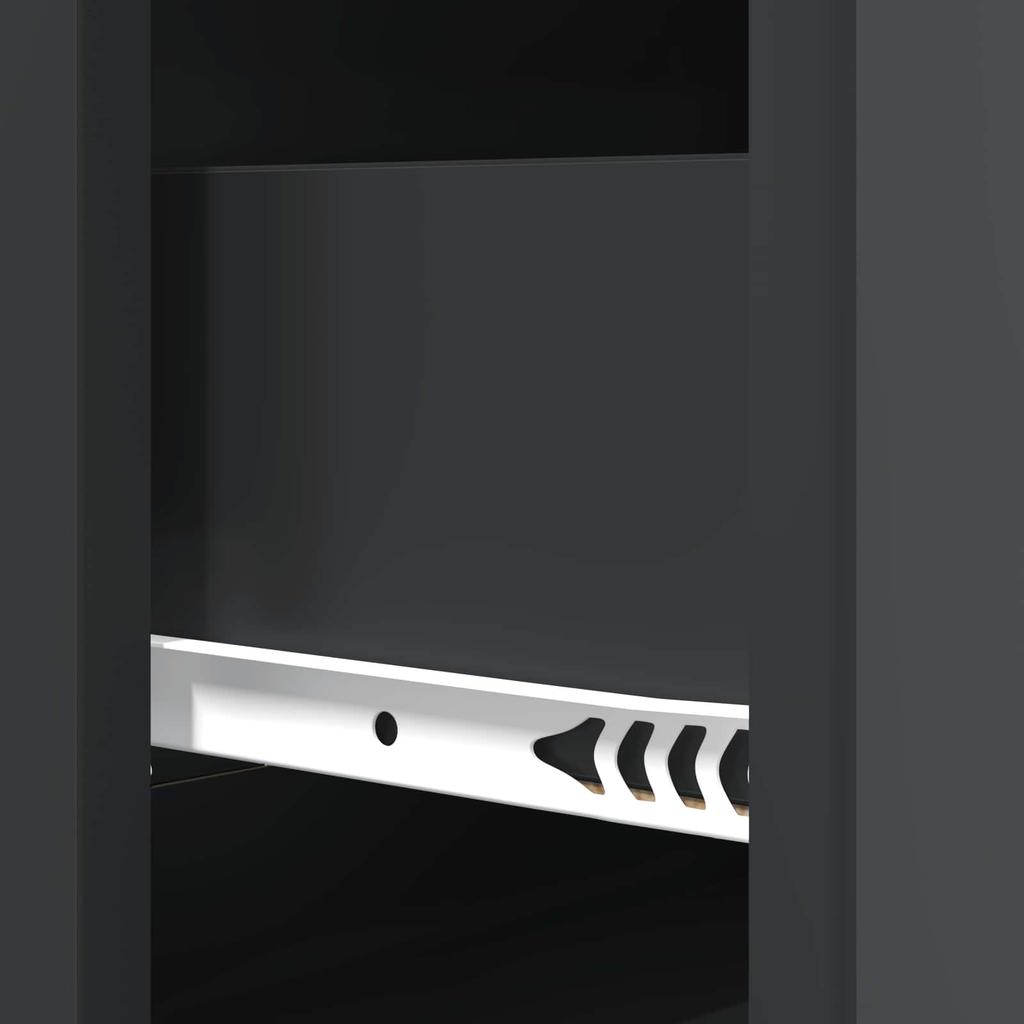Drawer Cabinet Black 66 x 34.5 x 90 cm Particleboard