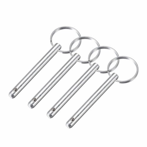 uxcell Quick Release Pins, Marine Hardware, 6mm X 59mm, for Boat Bimini Top Deck Hinge, Pack of 4