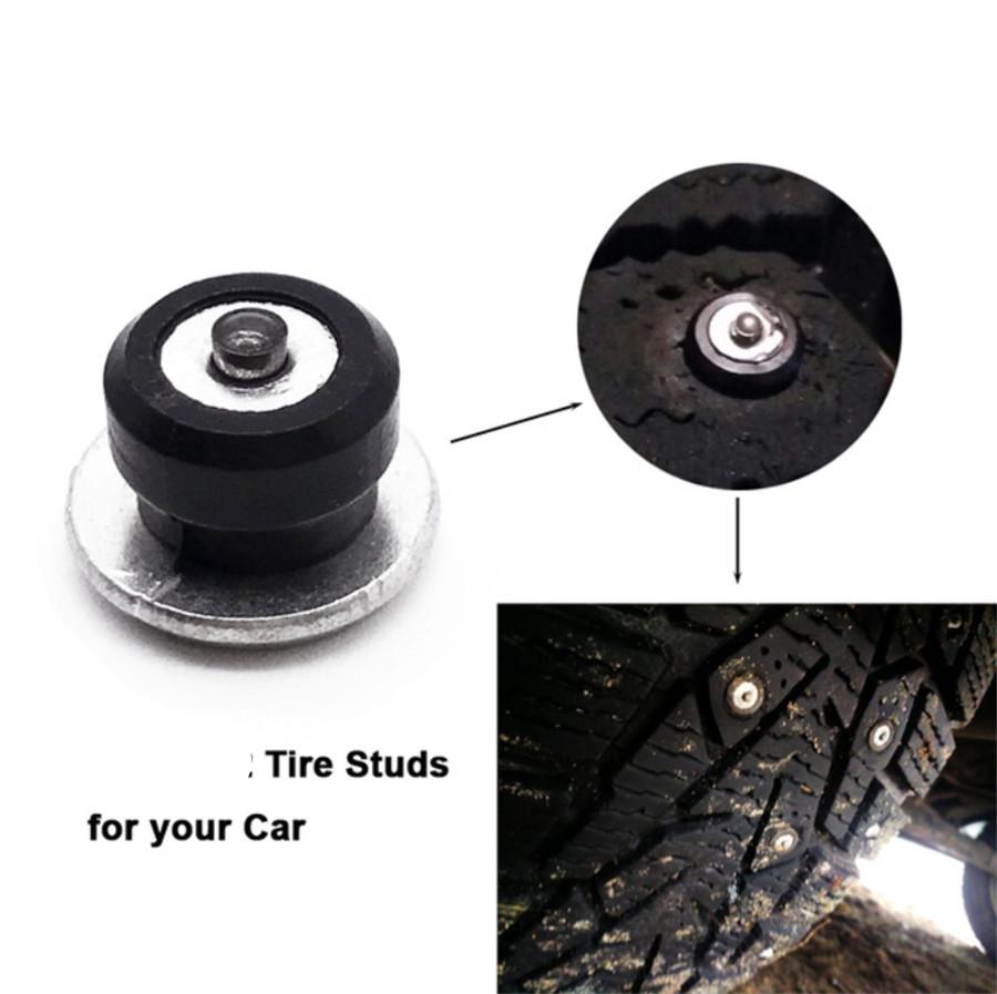 Шипы для автомобильных шин Колеса 12x8 мм Цепи противоскольжения для автомобиля Транспортного средства Грузовика Мотоцикла Зимние Универсальные 100 шт./компл. Алюминий