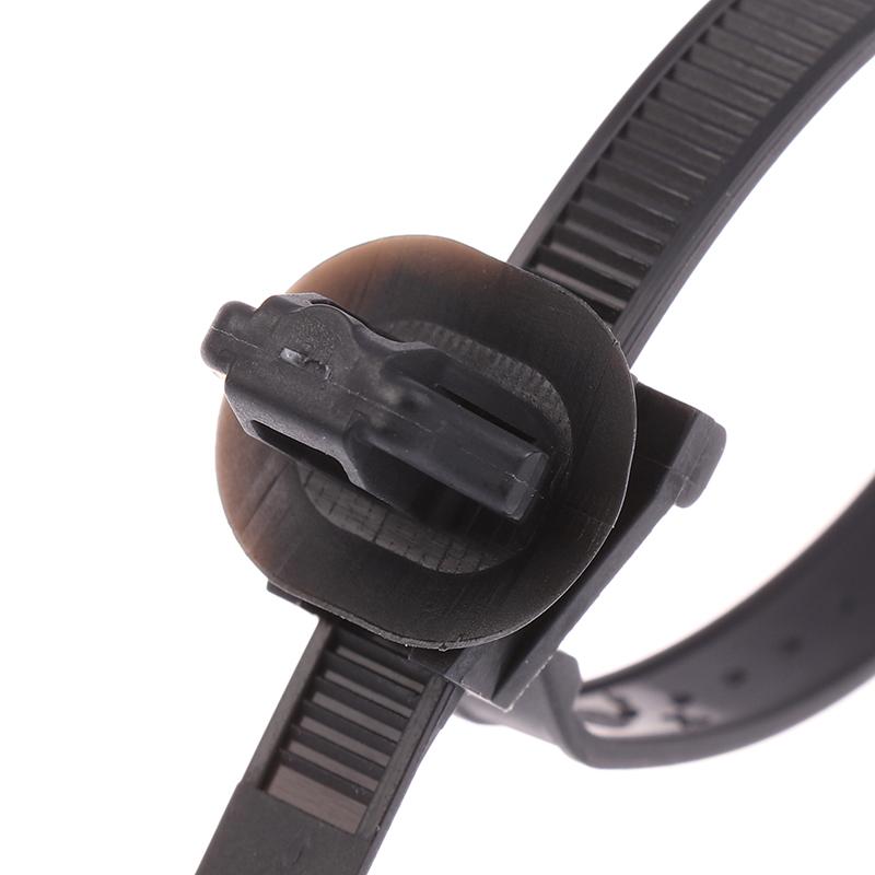 10 шт. Нейлоновые пластиковые хомуты для кабелей транспортных средств и мотоциклов, фиксирующие зажимы для жгутов проводов автомобиля, пуш-маунт, автокрепеж, черный цвет