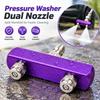 Aluminum Alloy Pressure Washer Nozzle Manifold Purple Car Washing Nozzle Adapter  Window Cleaning