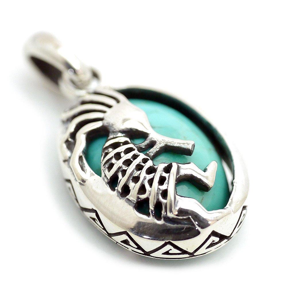 Серебро 925 Бирюза Кокопелли Подвеска Топ для Мужчин ma Камень Силы [Серебряный Один] (Амулет Хопи)